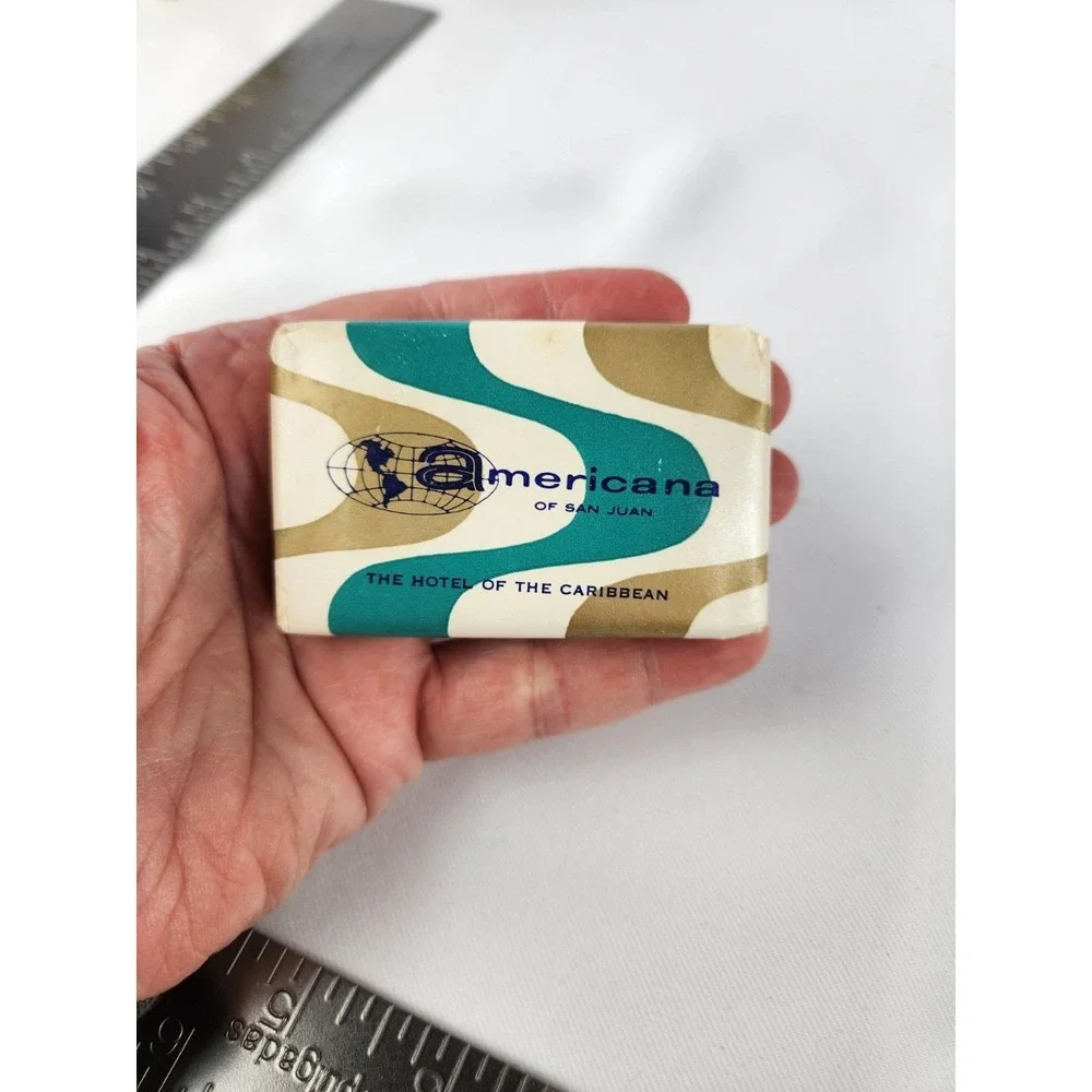 Vintage Travel Soap Bar Americana Hotel in San Juan Puerto Rico